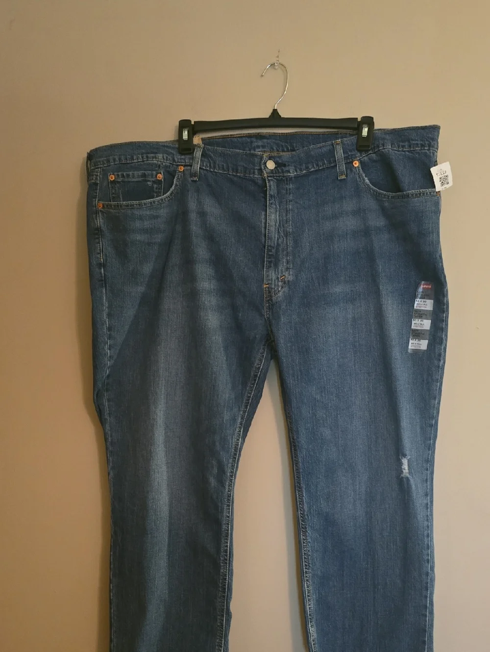 New Levi's 541‎ Men's 50x30 Athletic Taper Medium Wash Distress Jeans